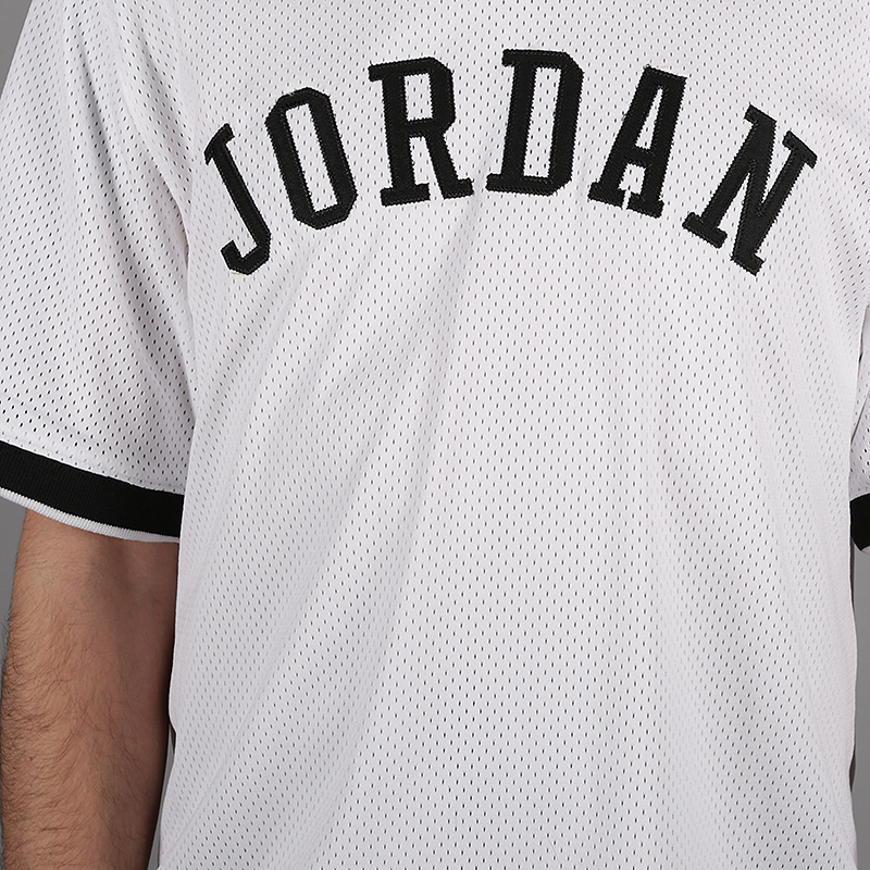 мужская белая футболка Jordan Jumpman Mesh Jersey AR0028-100 - цена, описание, фото 2